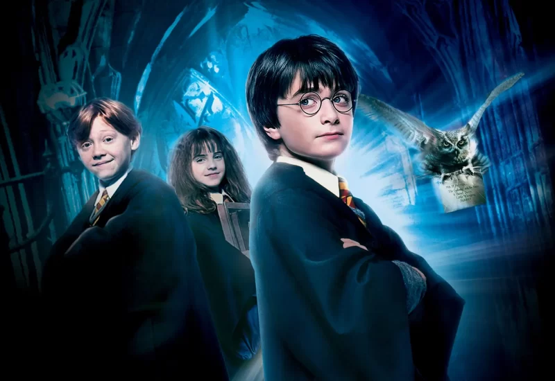 Em "Harry Potter e a Pedra Filosofal", Harry é um menino órfão de dez anos que mora com os tios Válter e Petúnia e seu terrível primo Duda. Maltratado pelos parentes, o garoto dorme em um armário que fica embaixo da escada e só recebe roupas de segunda mão - além de apanhar do primo o tempo inteiro. Poucos dias antes de seu aniversário de onze anos, no entanto, uma coisa estranha acontece: ele é levado por um atrapalhado gigante até a Escola de Magia e Bruxaria de Hogwarts. É quando começam as suas aventuras. Mal sabia ele que, ainda bebê, havia derrotado o cruel e temido Voldemort - e que este aguardava a vingança.