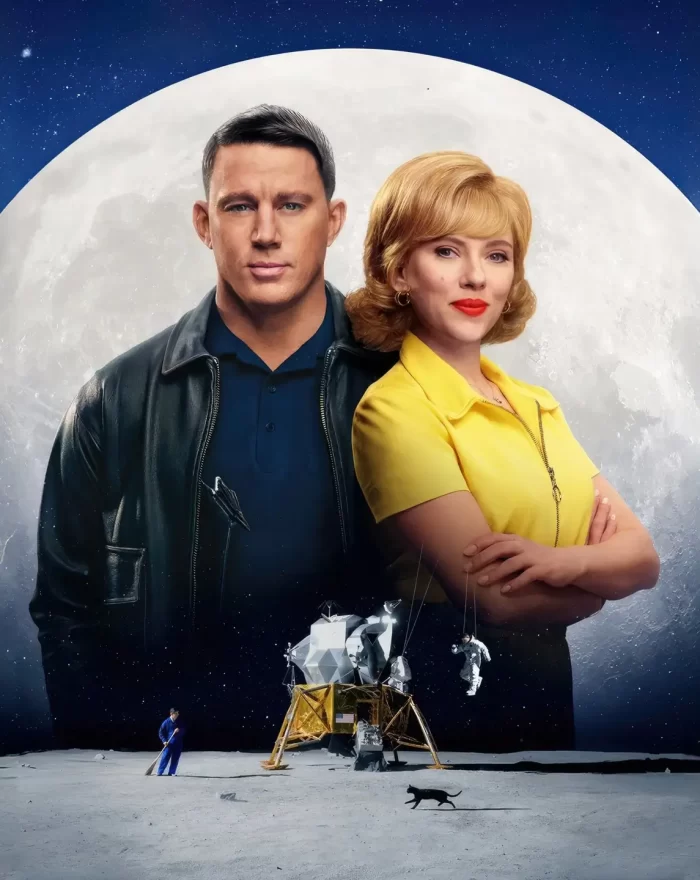 Em "Como Vender a Lua", contratada para trabalhar a imagem da NASA com o público, a marketeira Kelly Jones precisa chegar a um acordo em como trabalhar com o diretor de lançamento, Cole Davis, que já tem muito em jogo com a missão. Quando a Casa Branca considera que a missão é importante demais para falhar, Jones precisa encenar um pouso falso na lua como back-up.