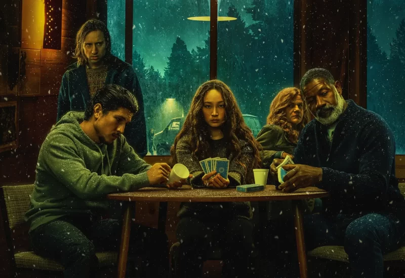 Em "Sem Saída", Darby Thorne é uma mulher que viaja devido a uma emergência familiar, fica presa em nevasca e é forçada a se abrigar numa área de descanso na estrada com um grupo de desconhecidos. Ao topar com uma garota sequestrada numa van, ela encara uma terrível luta de vida ou morte para descobrir quem é o sequestrador. Com Havana Rose Liu, Danny Ramirez, Dennis Haysbert, David Rysdahl, Dale Dickey, Mila Harris, Benedict Wall, James Gaylyn e Lisa Zhang.